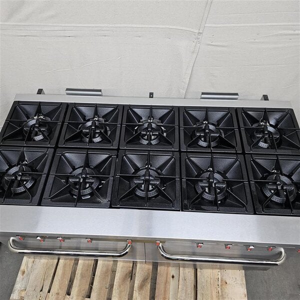 Scratch and Dent Cooking Performance Group S60-N Natural Gas 10 Burner 60" Range with 2 Standard Ovens - 360,000 BTU