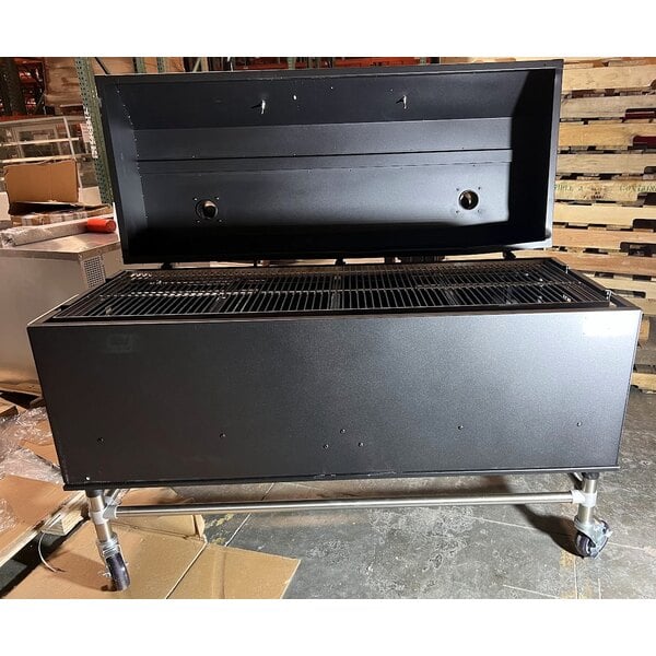 Scratch and Dent Backyard Pro 554SMOKR60KD 60" Charcoal / Wood Smoker Grill with Adjustable Grates and Dome