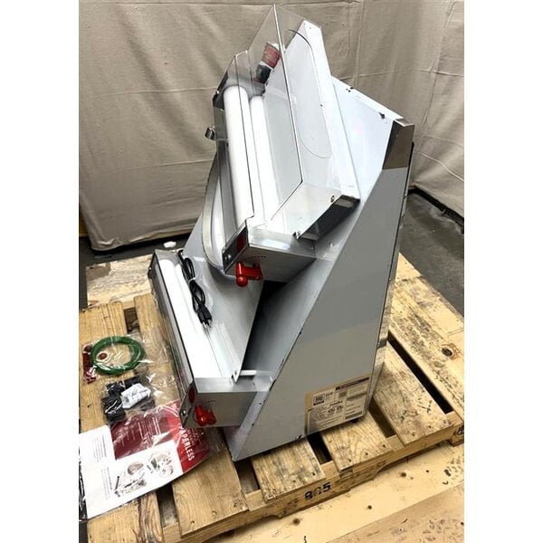 Scratch and Dent Estella EDS18D 18" Countertop Two Stage Dough Sheeter - 120V, 1/2 HP