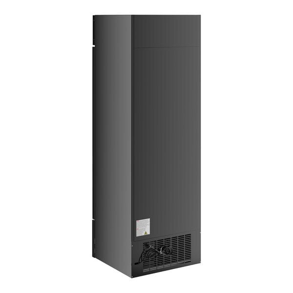 Scratch and Dent Avantco GDC-15-HC 25 5/8" Black Swing Glass Door Merchandiser Refrigerator with LED Lighting