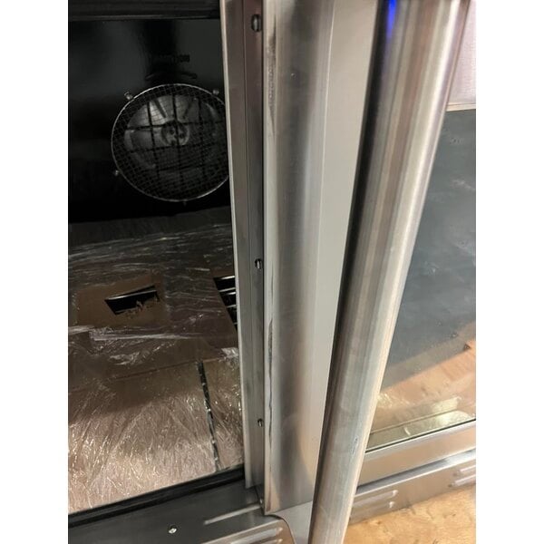 Scratch and Dent MainStreet Equipment EC1-C Single Deck Electric Full Size Convection Oven with Legs - 208V, 3 / 1 Phase, 11 kW
