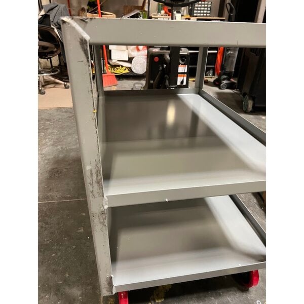 Scratch and Dent Lavex 36" x 24" x 35" Three Tray Shelf Steel Utility Cart - Fully Welded