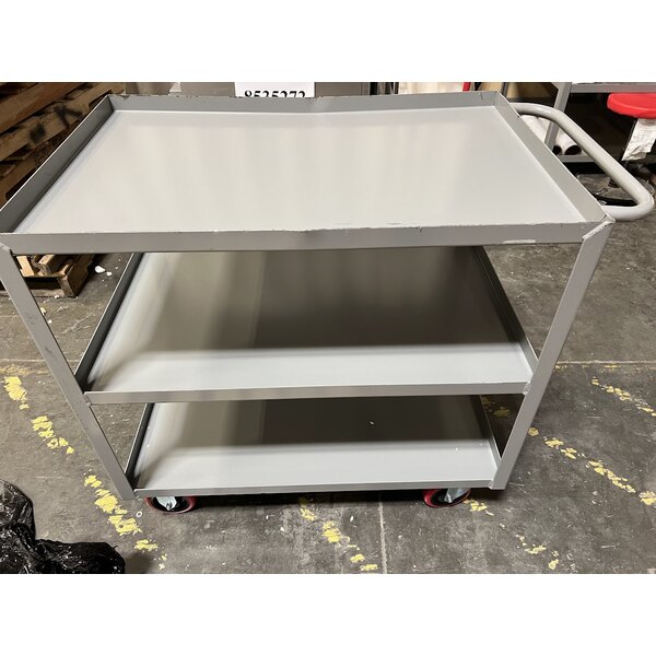 Scratch and Dent Lavex 36" x 24" x 35" Three Tray Shelf Steel Utility Cart - Fully Welded