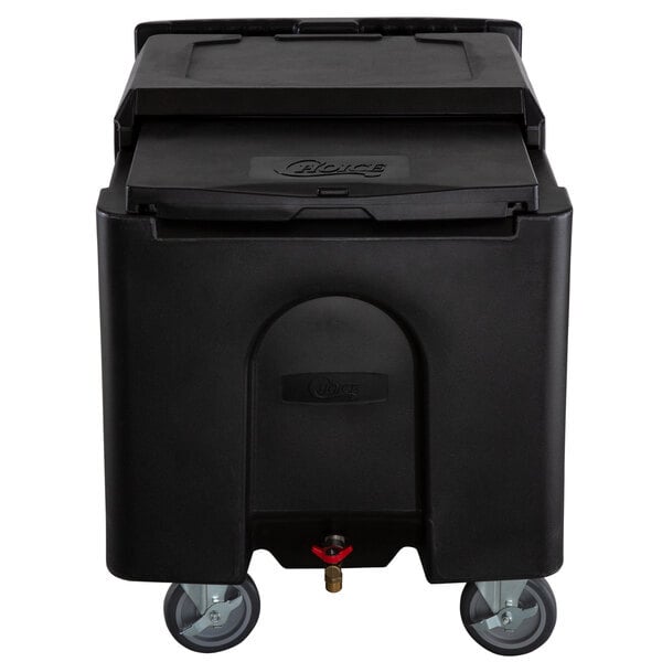 Scratch and Dent Choice 125 lb. Black Mobile Ice Bin