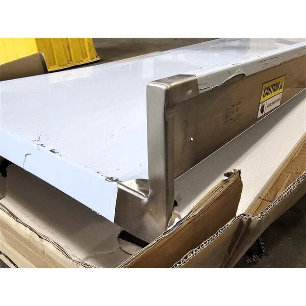 Scratch and Dent Regency 24" x 96" 16-Gauge Stainless Steel Commercial Work Table with 4" Backsplash and Undershelf