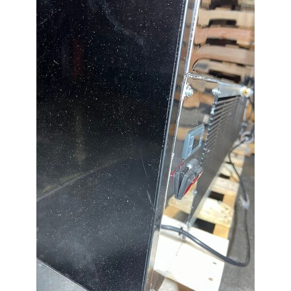 Scratch and Dent Avantco HAC-51-B 47 3/16" Black Horizontal Air Curtain Merchandiser with 1 Shelf and LED Lighting - 115V