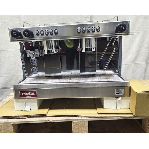 Scratch and Dent Estella Caffe ECEM2 Two Group Automatic Espresso Machine - 220-240V