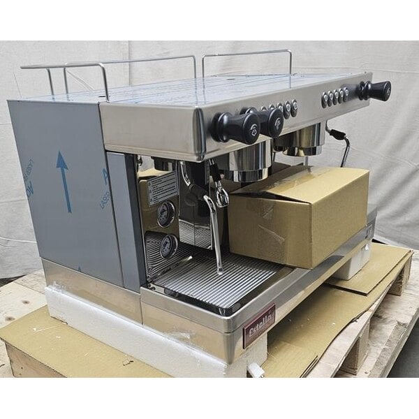 Scratch and Dent Estella Caffe ECEM2 Two Group Automatic Espresso Machine - 220-240V