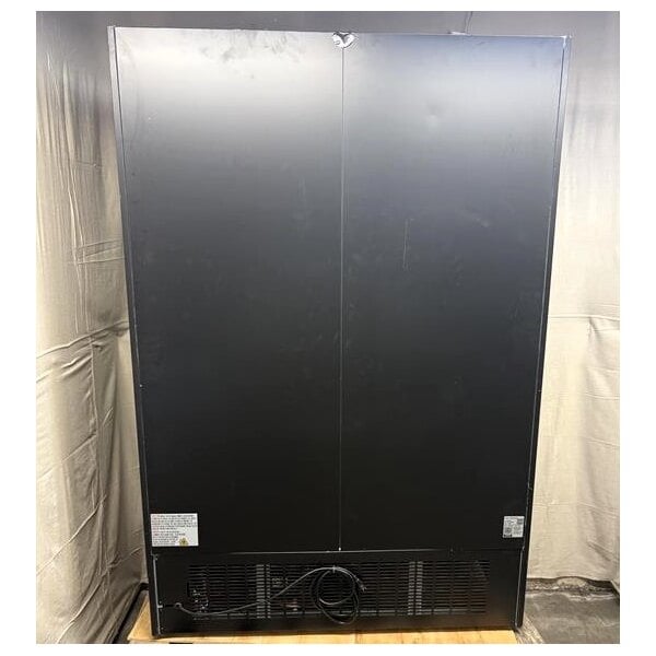 Scratch and Dent Avantco GDC-49-HC 53" Black Swing Glass Door Merchandiser Refrigerator with LED Lighting