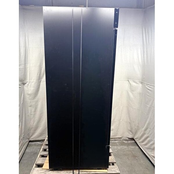 Scratch and Dent Avantco GDC-49-HC 53" Black Swing Glass Door Merchandiser Refrigerator with LED Lighting