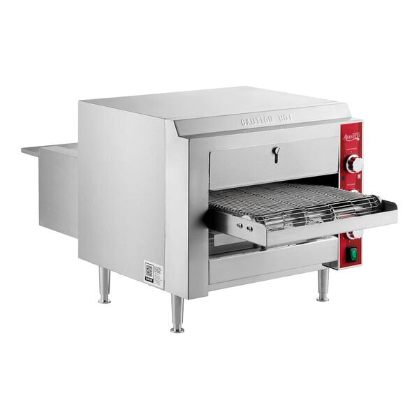 Scratch and Dent Avantco Equipment 177CNVROV14B Countertop Ventless Radiant Electric Conveyor Oven with 14" Wide Belt - 208V, 3,300W