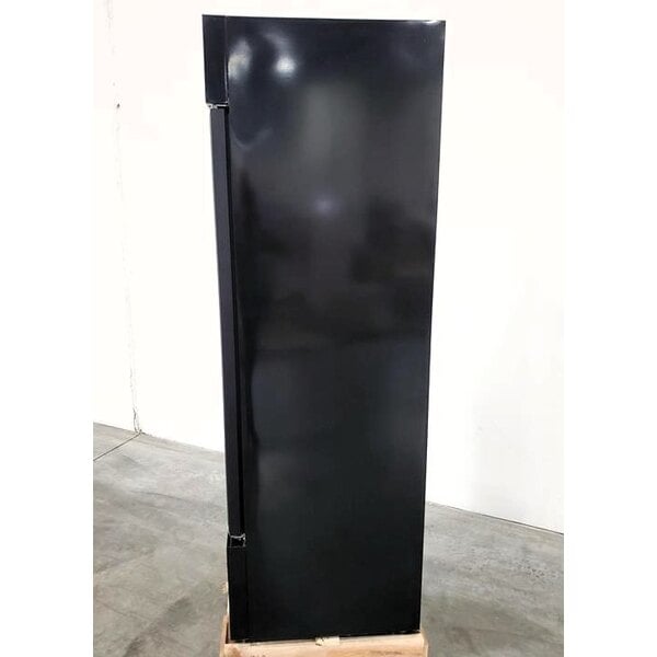 Scratch and Dent MainStreet Equipment GMC-12 23 5/8" Black Swing Glass Door Merchandiser Refrigerator - 120V