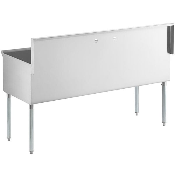 Scratch and Dent Regency 60" Two Compartment Commercial Utility Sink with 30" x 21" x 14" Sink Bowls