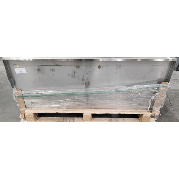 Scratch and Dent Regency 60" Two Compartment Commercial Utility Sink with 30" x 21" x 14" Sink Bowls