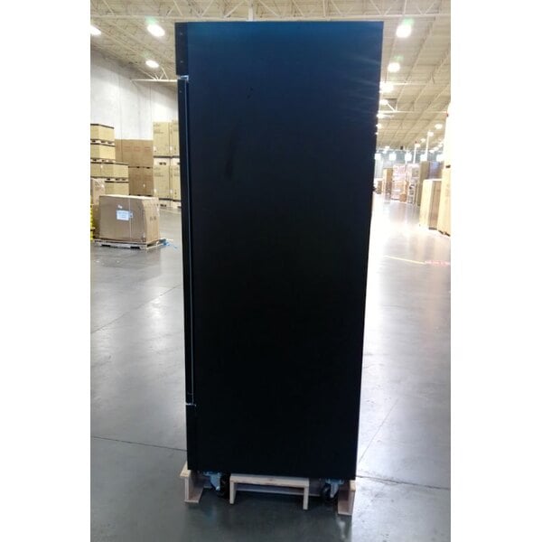 Scratch and Dent Avantco GDW-49-BB 53" Black Two Door Wine Merchandiser with Black Interior