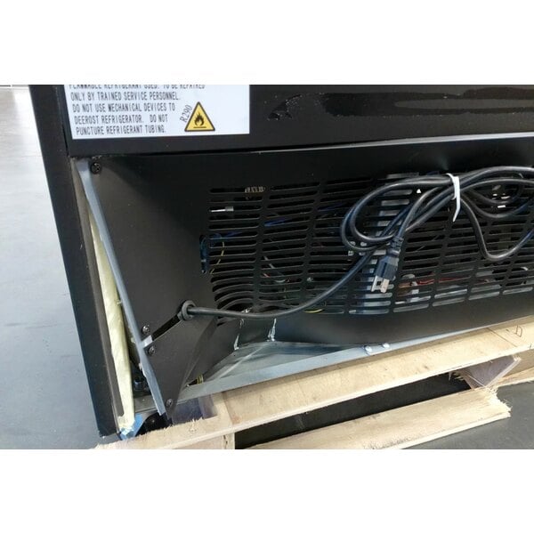 Scratch and Dent Avantco GDW-49-BB 53" Black Two Door Wine Merchandiser with Black Interior