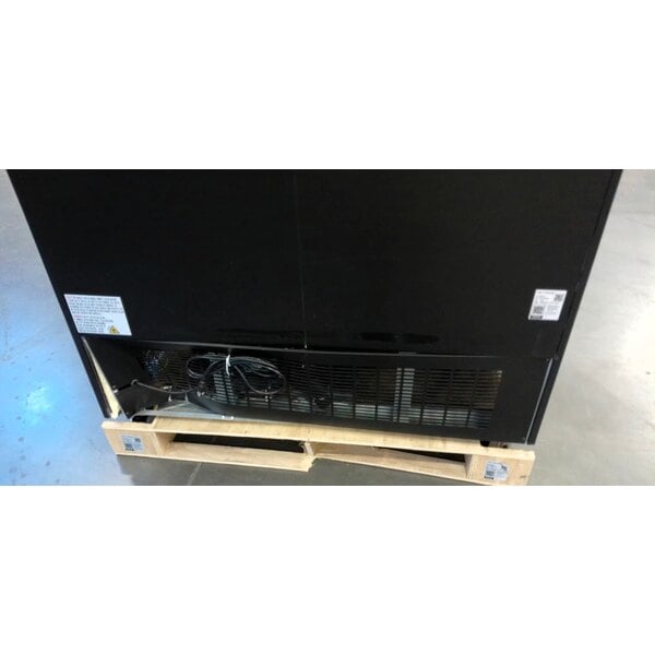 Scratch and Dent Avantco GDW-49-BB 53" Black Two Door Wine Merchandiser with Black Interior