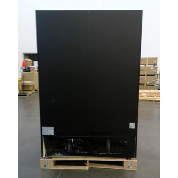 Scratch and Dent Avantco GDW-49-BB 53" Black Two Door Wine Merchandiser with Black Interior