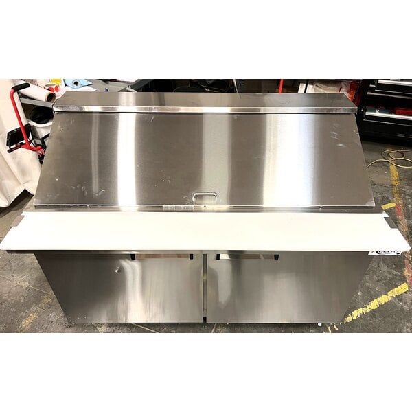Scratch and Dent Avantco APT-60M-HC 60" 2 Door Mega Top Refrigerated Sandwich Prep Table