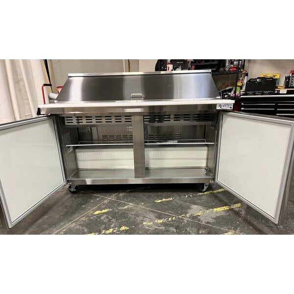 Scratch and Dent Avantco APT-60M-HC 60" 2 Door Mega Top Refrigerated Sandwich Prep Table