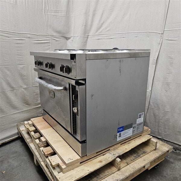 Scratch and Dent Cooking Performance Group ER36-240-1 36" 6-Burner Electric Range with Standard Oven - 240V, 1 Phase