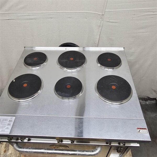 Scratch and Dent Cooking Performance Group ER36-240-1 36" 6-Burner Electric Range with Standard Oven - 240V, 1 Phase