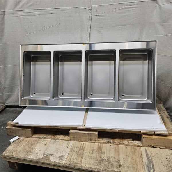 Scratch and Dent Vollrath 3640650 Modular Drop In Four Compartment Hot Food Well with Infinite Controls and Manifold Drain - 120V, 2500W