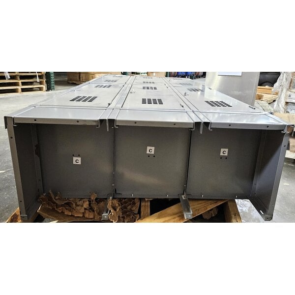 Scratch and Dent Regency Space Solutions Gray 36" x 15" x 78" Triple, 2-Tier Locker - Assembled