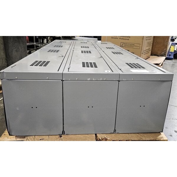 Scratch and Dent Regency Space Solutions Gray 36" x 15" x 78" Triple, 2-Tier Locker - Assembled