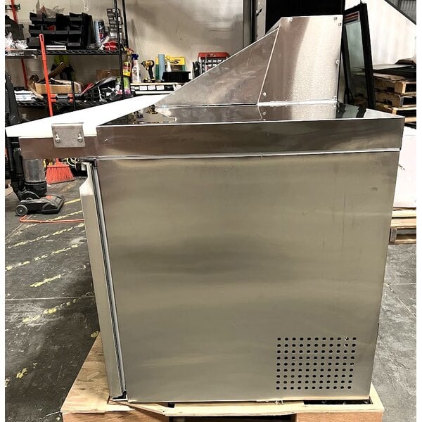 Scratch and Dent Avantco SS-PT-71M-18-A 70" 3 Door Mega Top Stainless Steel ADA Height Refrigerated Sandwich Prep Table with Workstation