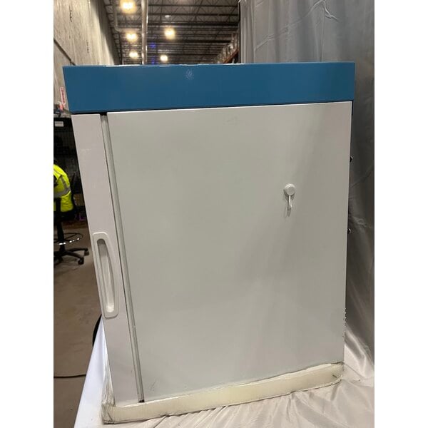 Scratch and Dent Summit Appliance ACR162GNSF456 EQTemp ACR Series 1.58 Cu. Ft. White / Blue Compact Glass Door Reach-In Medical Refrigerator with Temperature-Monitored Vaccine Storage - 115V