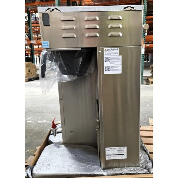 Scratch and Dent Curtis G4TP2T10A3500 G4 ThermoPro Twin 1.5 Gallon Coffee Brewer with Shelf - 220V