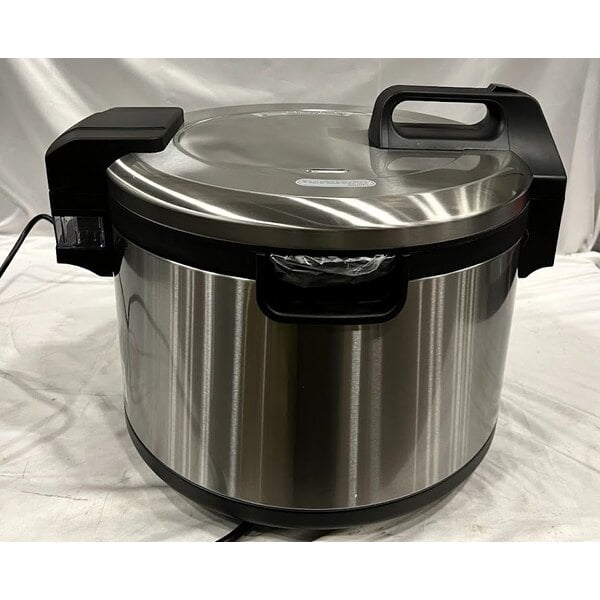 Scratch and Dent Avantco RCSB90 90 Cup (45 Cup Raw) Digital Electric Rice Cooker / Warmer with Hinged Lid - 240V, 2,500W
