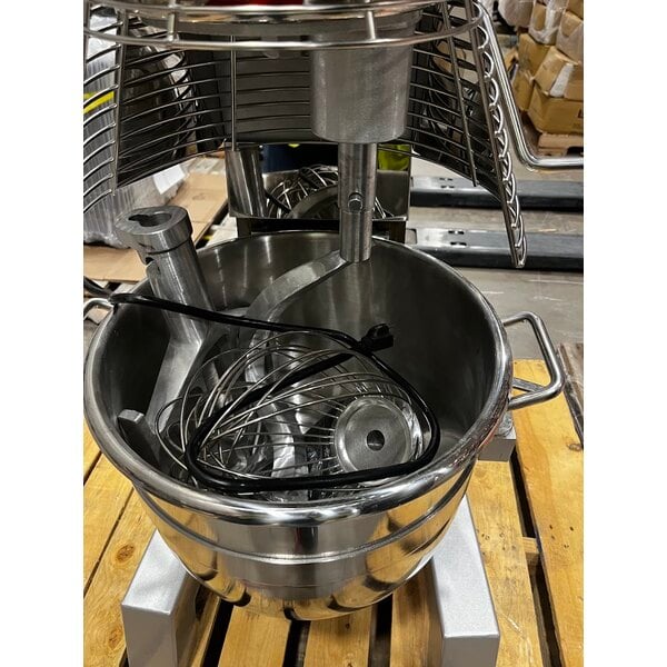 Scratch and Dent MainStreet Equipment CMIX30 30 Qt. Planetary Floor Mixer with Guard & Standard Accessories - 120V, 2 hp