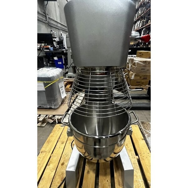 Scratch and Dent MainStreet Equipment CMIX30 30 Qt. Planetary Floor Mixer with Guard & Standard Accessories - 120V, 2 hp
