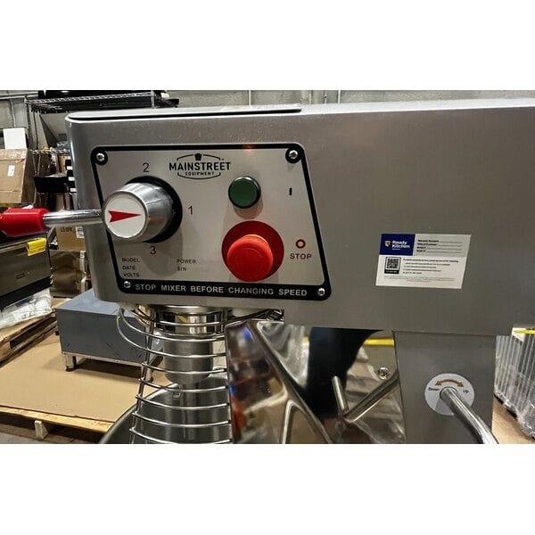 Scratch and Dent MainStreet Equipment CMIX30 30 Qt. Planetary Floor Mixer with Guard & Standard Accessories - 120V, 2 hp