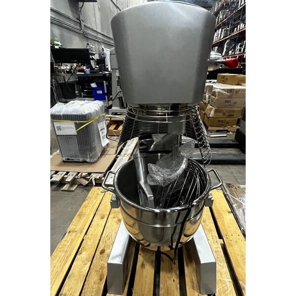 Scratch and Dent MainStreet Equipment CMIX30 30 Qt. Planetary Floor Mixer with Guard & Standard Accessories - 120V, 2 hp