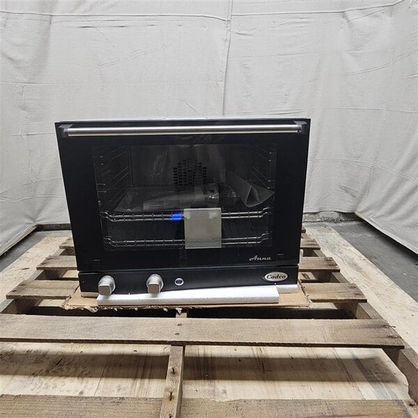 Scratch and Dent Cadco Anna OV-023 4-Shelf Half Size Medium-Duty Manual Countertop Convection Oven - 208-240V