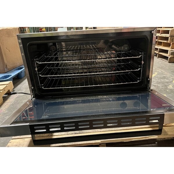 Scratch and Dent Moffat E27M3-P Turbofan Single Deck Full Size Electric Convection Oven with Mechanical Controls - 208V, 1 Phase, 4.2 kW
