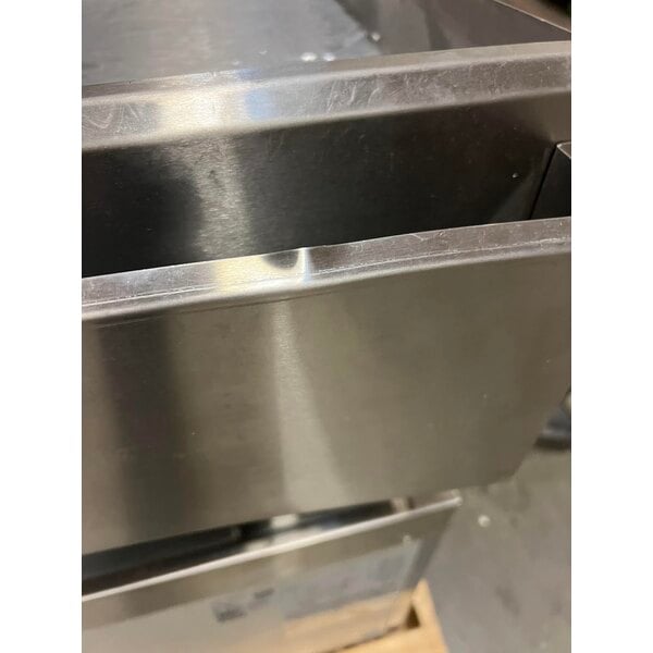 Scratch and Dent Cooking Performance Group G48T 48" Gas Countertop Griddle with Thermostatic Controls and 48", 2 Drawer Refrigerated Base - 120,000 BTU