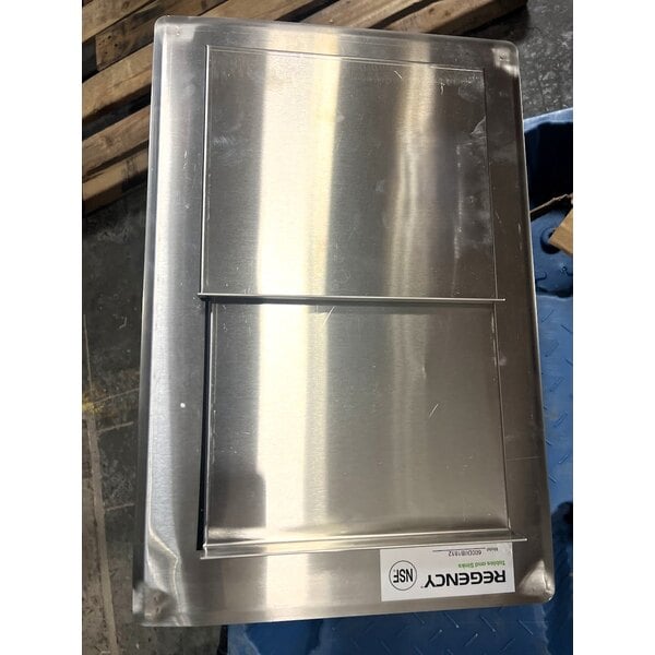 Scratch and Dent Regency 18" x 12" Stainless Steel Drop-In Ice Bin with Sliding Lid - 20 lb.