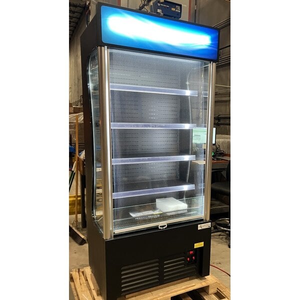 Scratch and Dent Avantco VAC-36B 35 1/2" Customizable Black Refrigerated Air Curtain Merchandiser