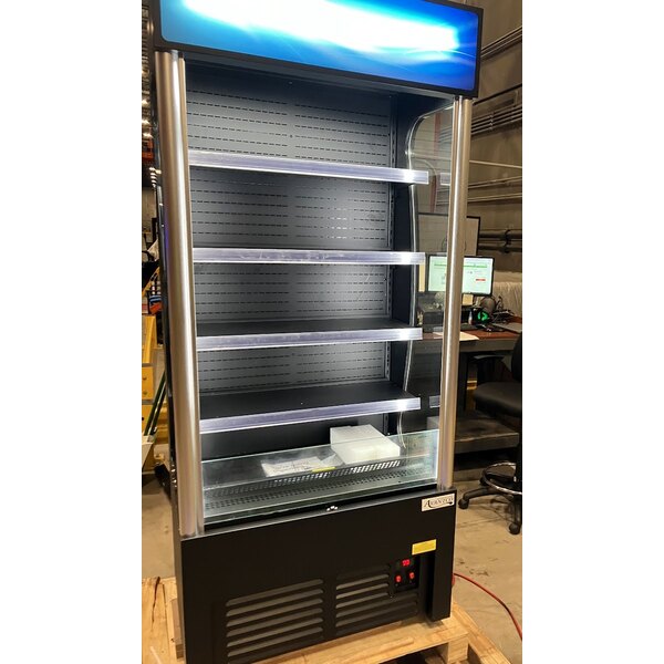 Scratch and Dent Avantco VAC-36B 35 1/2" Customizable Black Refrigerated Air Curtain Merchandiser
