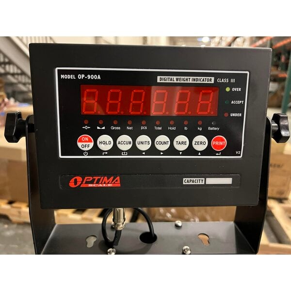 Scratch and Dent Optima Weighing Systems OP-915BT-2424-500 500 lb. Bench Scale with 24" x 24" Ball Transfer Platform, Legal for Trade