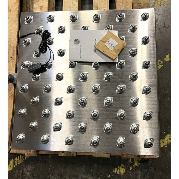 Scratch and Dent Optima Weighing Systems OP-915BT-2424-500 500 lb. Bench Scale with 24" x 24" Ball Transfer Platform, Legal for Trade