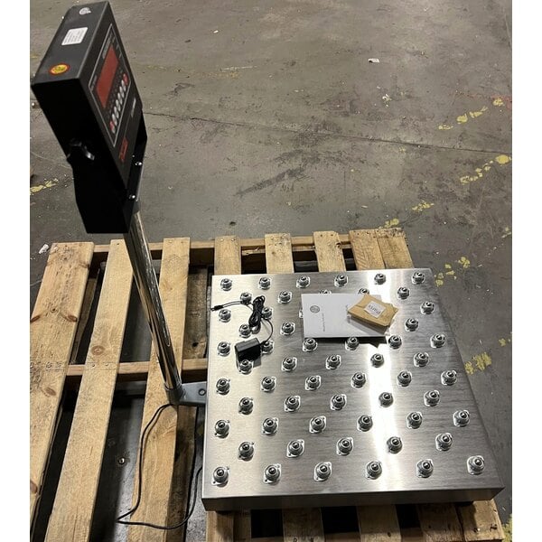 Scratch and Dent Optima Weighing Systems OP-915BT-2424-500 500 lb. Bench Scale with 24" x 24" Ball Transfer Platform, Legal for Trade