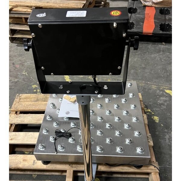 Scratch and Dent Optima Weighing Systems OP-915BT-2424-500 500 lb. Bench Scale with 24" x 24" Ball Transfer Platform, Legal for Trade