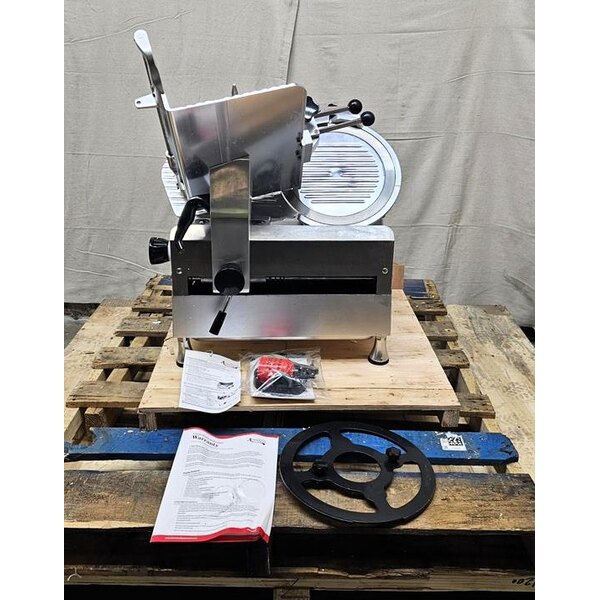 Scratch and Dent Avantco SL612A 12" Medium-Duty Automatic Meat Slicer with Manual Use Option - 1/2 hp