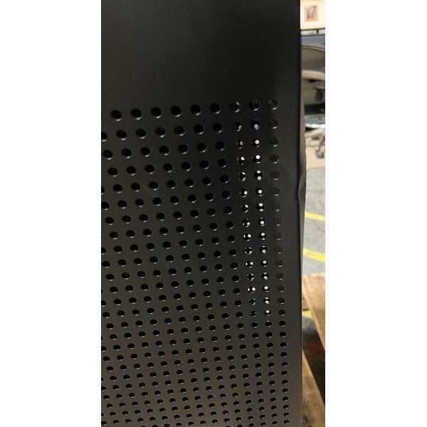 Scratch and Dent Rubbermaid® FGSR18EPLTBK Silhouettes Textured Black Steel Designer Rectangular Trash Can - 22.5 Gallon