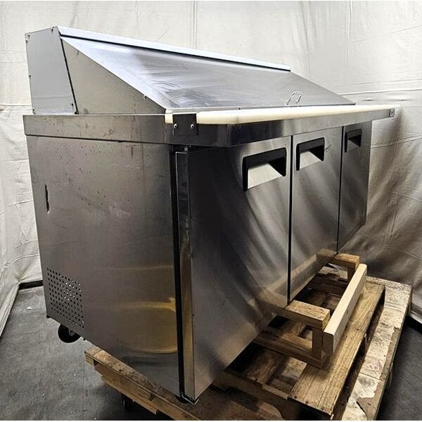 Scratch and Dent Avantco APT-71M-HC 70" 3 Door Mega Top Refrigerated Sandwich Prep Table